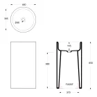 Wolnostojąca ceramiczna umywalka nablatowa Made in Italy - Ragazza Viadurini