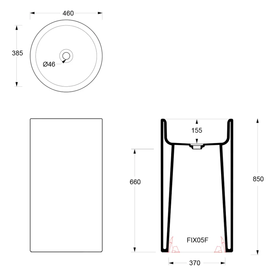 Wolnostojąca ceramiczna umywalka nablatowa Made in Italy - Ragazza Viadurini