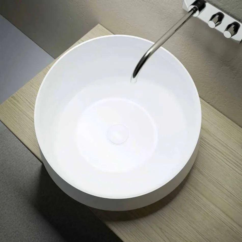 Umywalka wolnostojąca w solidnej powierzchni wykonana we Włoszech, Dongo Viadurini