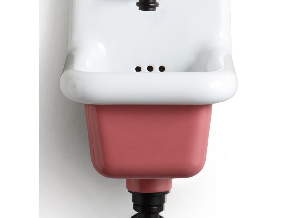 Wolnostojąca umywalka łazienkowa z białej i kolorowej ceramiki 26 cm - Jordan Viadurini