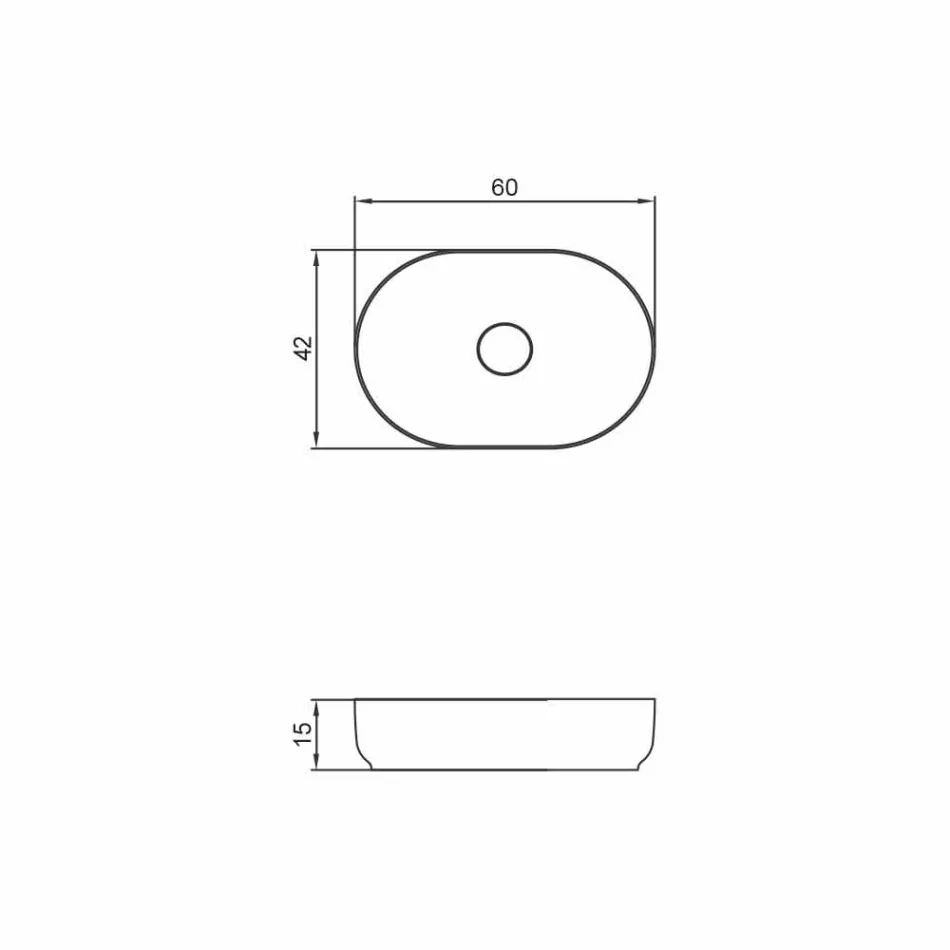 Umywalka w łazience wolnostojąca wykonana we Włoszech Dalmine Medium Viadurini