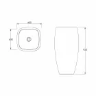 Nowoczesna wolnostojąca ceramiczna umywalka Gais wykonana we Włoszech Viadurini