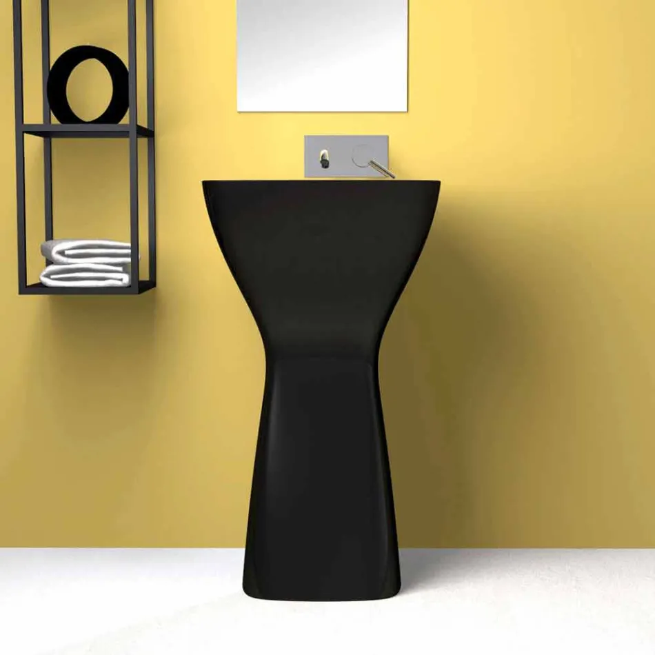 Nowoczesna ceramiczna umywalka wolnostojąca wykonana we Włoszech, Firmino Viadurini