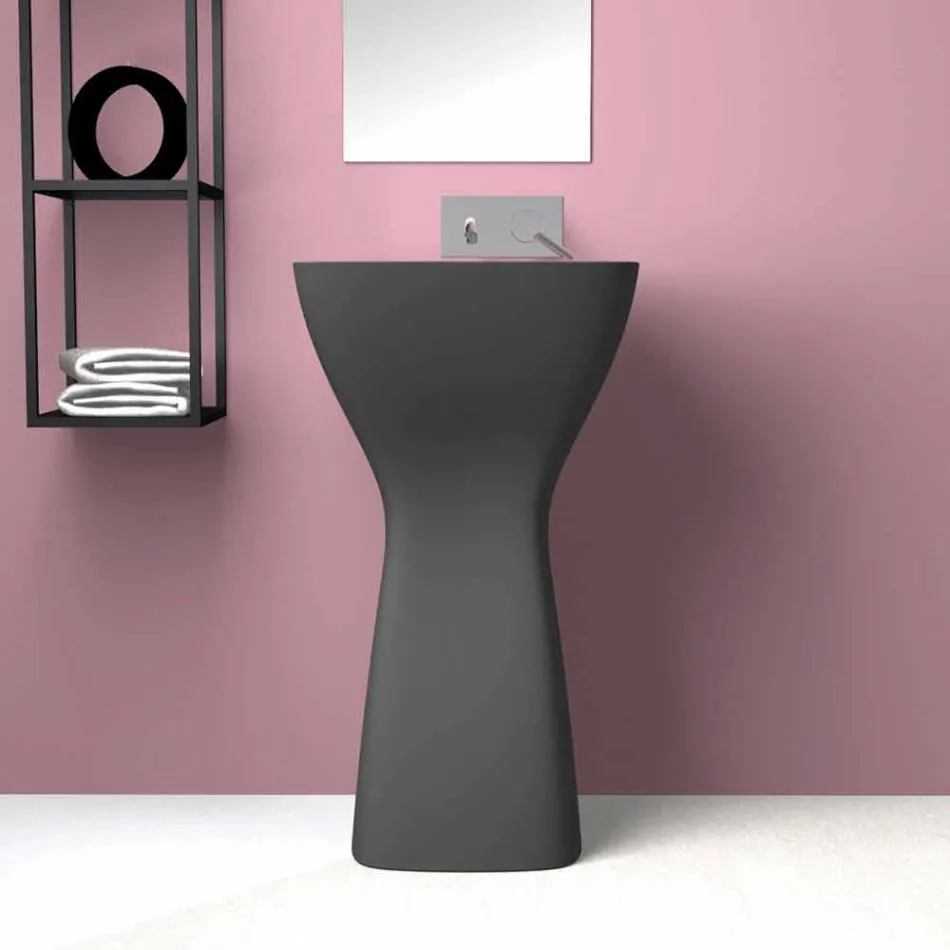 Nowoczesna ceramiczna umywalka wolnostojąca wykonana we Włoszech, Firmino Viadurini