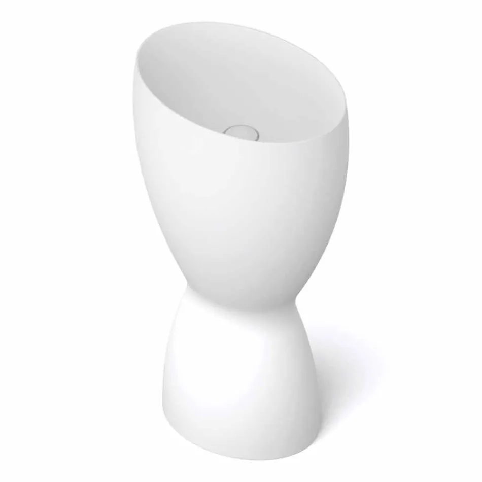 Nowoczesna wolnostojąca ceramiczna umywalka wykonana we Włoszech, Basile Viadurini