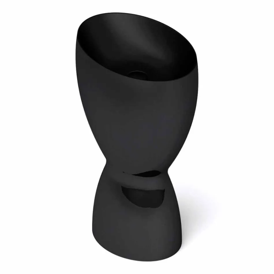 Nowoczesna wolnostojąca ceramiczna umywalka wykonana we Włoszech, Basile Viadurini