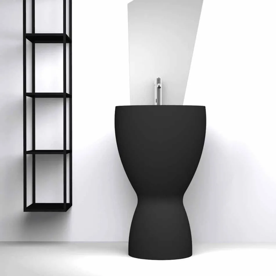 Nowoczesna wolnostojąca ceramiczna umywalka wykonana we Włoszech, Basile Viadurini