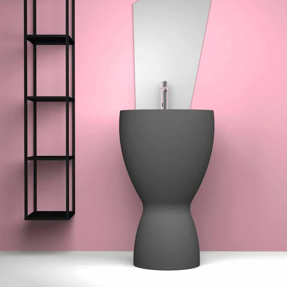 Nowoczesna wolnostojąca ceramiczna umywalka wykonana we Włoszech, Basile Viadurini