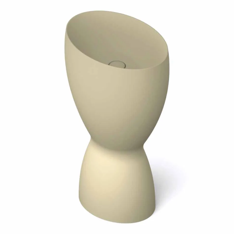 Nowoczesna wolnostojąca ceramiczna umywalka wykonana we Włoszech, Basile Viadurini