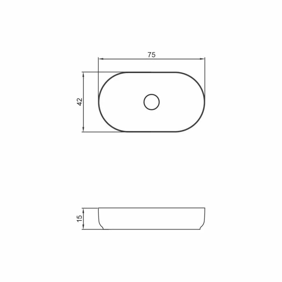 Umywalka wolnostojąca o owalnym kształcie wykonana we Włoszech Dalmine Big Viadurini