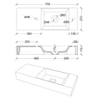 Nowoczesny design Made in Italy Biała lub kolorowa umywalka ceramiczna - Act Viadurini