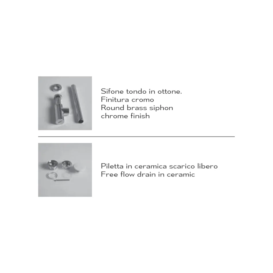 Nowoczesny design Made in Italy Biała lub kolorowa umywalka ceramiczna - Act Viadurini