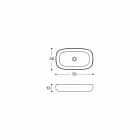 Umywalka nablatowa z białej ceramiki o nowoczesnym designie Made in Italy - Tune1 Viadurini