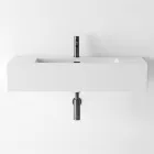 Kolorowa umywalka ceramiczna wisząca lub nablatowa Made in Italy - Quadro Viadurini