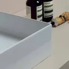 Nowoczesny design stojąca ceramiczna umywalka Sun 60x37, wyprodukowana we Włoszech Viadurini