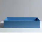 Nowoczesny design stojąca ceramiczna umywalka Sun 60x37, wyprodukowana we Włoszech Viadurini