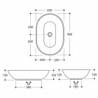 Nowoczesny blat ceramiczny umywalkowy wykonany we Włoszech Viadurini