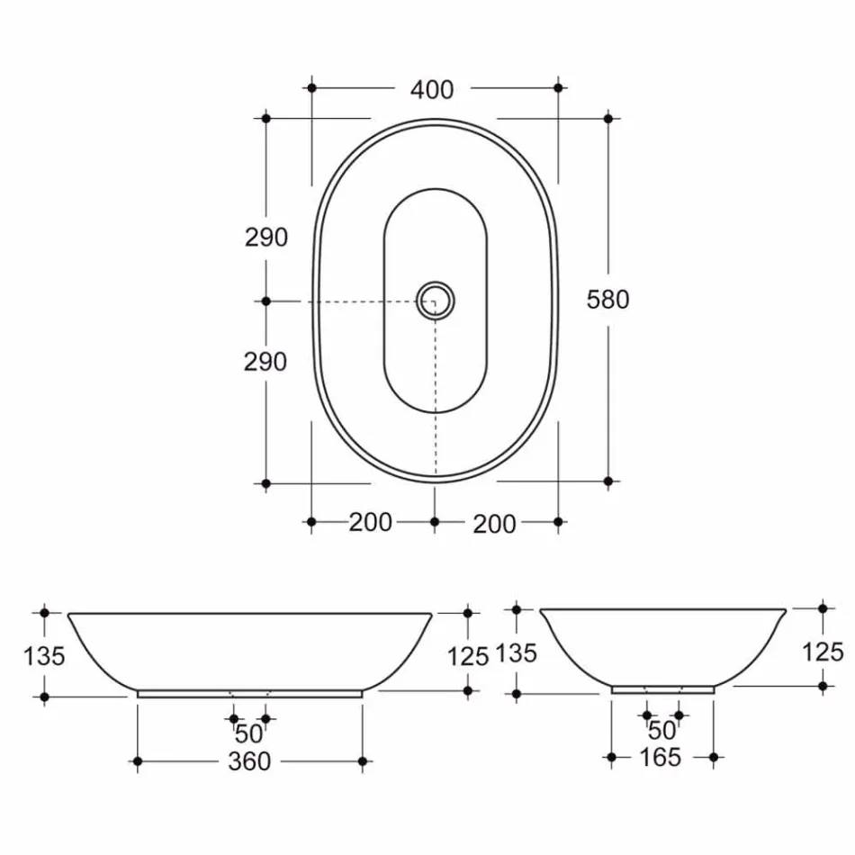 Nowoczesny blat ceramiczny umywalkowy wykonany we Włoszech Viadurini