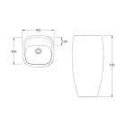 Nowoczesny design wolnostojąca ceramiczna umywalka Gaiola, wyprodukowana we Włoszech Viadurini