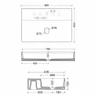 Nowoczesny design podwieszany ceramiczny umywalka Sun 80x45 cm, wyprodukowany we Włoszech Viadurini