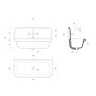 Umywalka ceramiczna vintage z metalową stojącą konstrukcją Taylor Viadurini