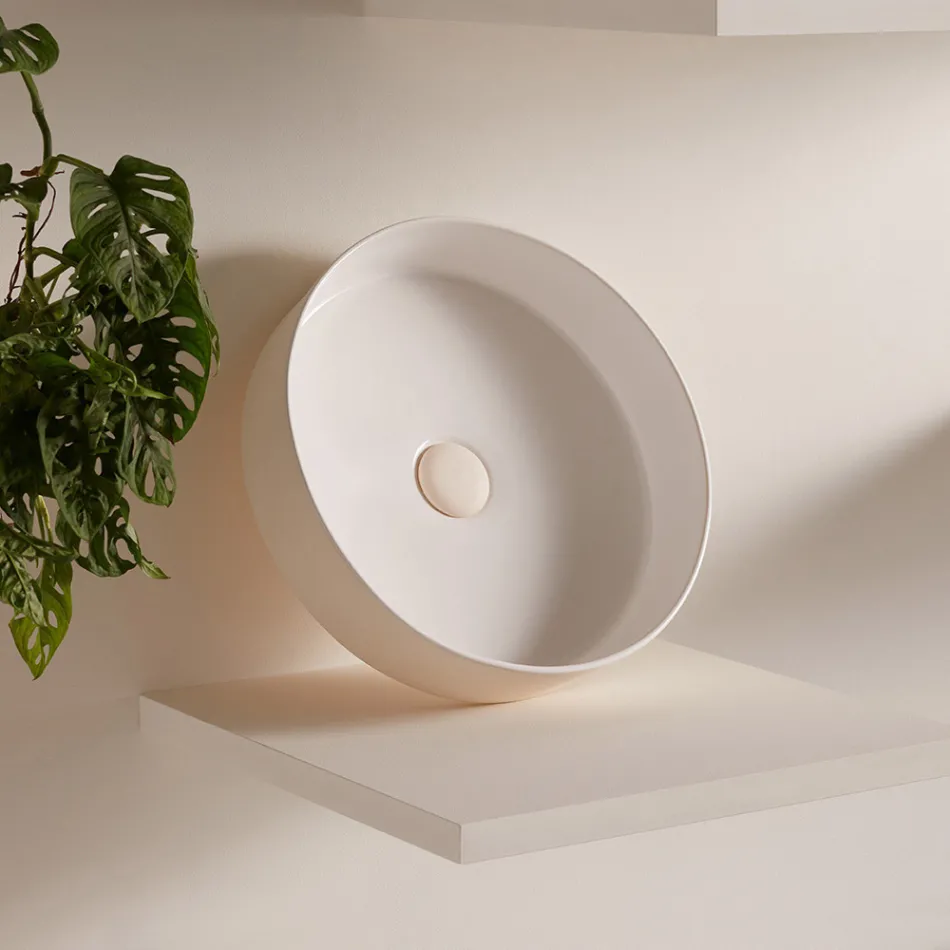 Umywalka z kamionki porcelanowej o różnych wykończeniach Made in Italy - Koperta Viadurini