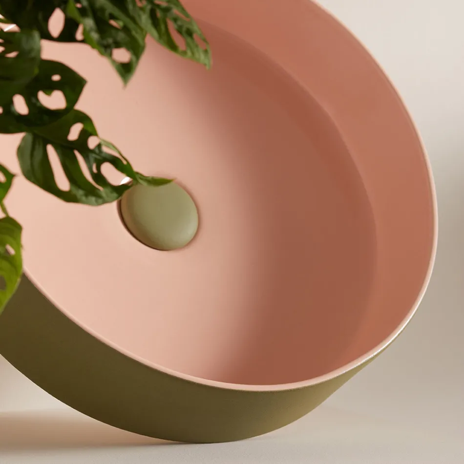 Umywalka z kamionki porcelanowej o różnych wykończeniach Made in Italy - Koperta Viadurini