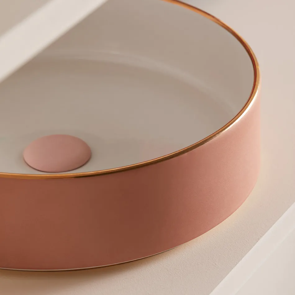 Umywalka z kamionki porcelanowej o różnych wykończeniach Made in Italy - Koperta Viadurini