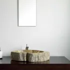 Umywalka jednego kawałka drewna kopalnych Goa Viadurini