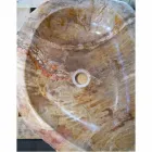 Drewniana umywalka Fossil Counter Goa jednoelementowy Viadurini