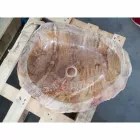 Drewniana umywalka Fossil Counter Goa jednoelementowy Viadurini