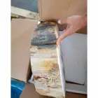 Drewniana umywalka Fossil Counter Goa jednoelementowy Viadurini