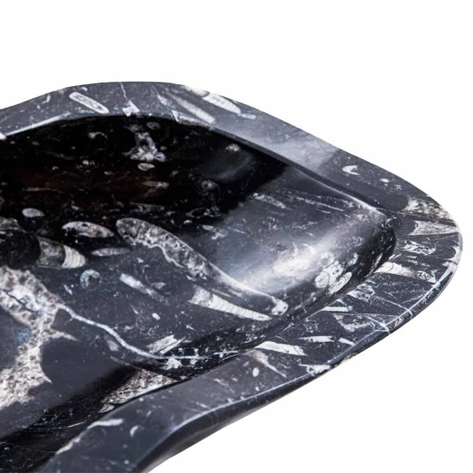 Marmurowa umywalka z nowoczesnymi podporami skamielin - Burgeo Viadurini