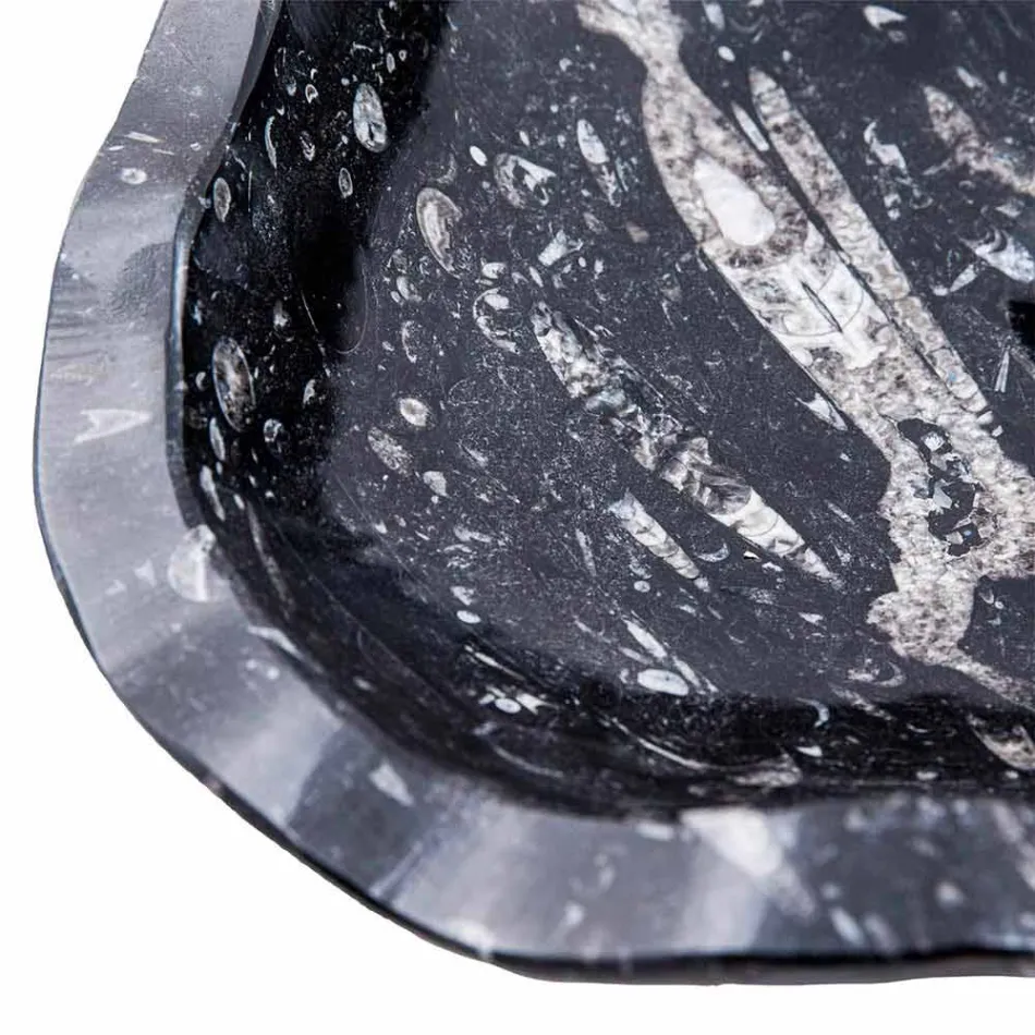 Marmurowa umywalka z nowoczesnymi podporami skamielin - Burgeo Viadurini