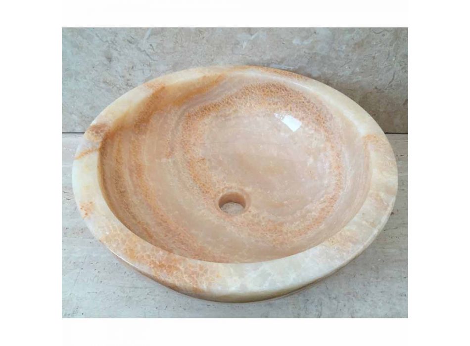 Umywalka z naturalnego kamienia Ana projektowana ręcznie Viadurini