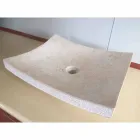 Umywalka z naturalnego kamienia w kolorze Love biały design, unikatowy element Viadurini