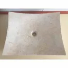 Umywalka z naturalnego kamienia w kolorze Love biały design, unikatowy element Viadurini