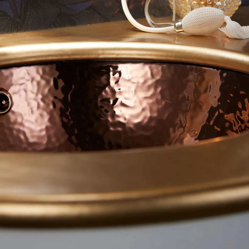 Wbudowana umywalka z szamotowej gliny z 3 wykończeniami Made in Italy - Erioli Viadurini