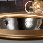 Wbudowana umywalka z szamotowej gliny z 3 wykończeniami Made in Italy - Erioli Viadurini