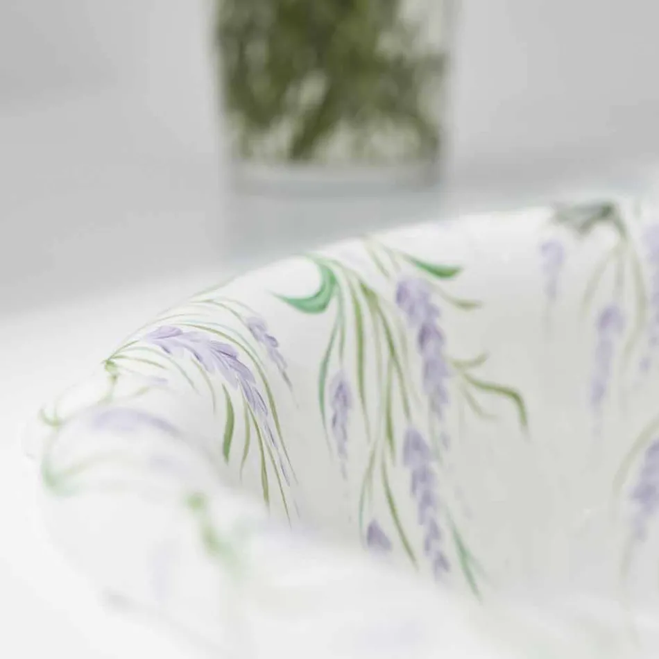 Umywalka wpuszczana w klasycznej porcelanie ręcznie we Włoszech, Santiago Viadurini