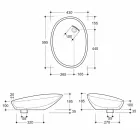 Nowoczesna umywalka ceramiczna nablatowa ze srebrną ceramiką wykonana we Włoszech z połyskiem Viadurini