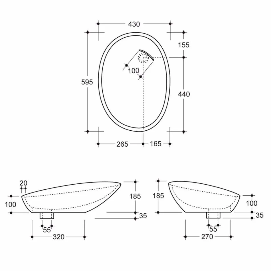 Nowoczesna umywalka ceramiczna nablatowa ze srebrną ceramiką wykonana we Włoszech z połyskiem Viadurini