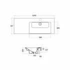 Nowoczesny prawy blat zagłębiony w ceramice Maida Viadurini