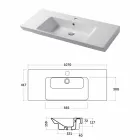 Nowoczesny blat i zagłębiona umywalka w kolorowej ceramice Maida Viadurini