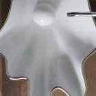 Nowoczesna umywalka nablatowa z białej ceramiki wyprodukowanej we Włoszech Rayan Viadurini