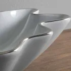 Nowoczesna umywalka nablatowa z białej ceramiki wyprodukowanej we Włoszech Rayan Viadurini