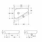 Nowoczesna umywalka blatowa ze złotej ceramiki wykonana we Włoszech Sofia Viadurini