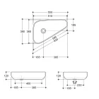 Nowoczesna umywalka nablatowa ze złotej ceramiki wyprodukowana we Włoszech Sofia Viadurini