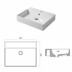 Umywalka z jednym otworem do podparcia lub ściany w Coliviata Colivi Ceramic Viadurini