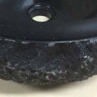 Czarna designerska umywalka nablatowa z naturalnego kamienia Lola, wykonana ręcznie Viadurini